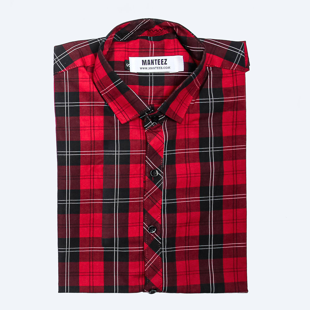 Crimson Classic Plaid Shirt