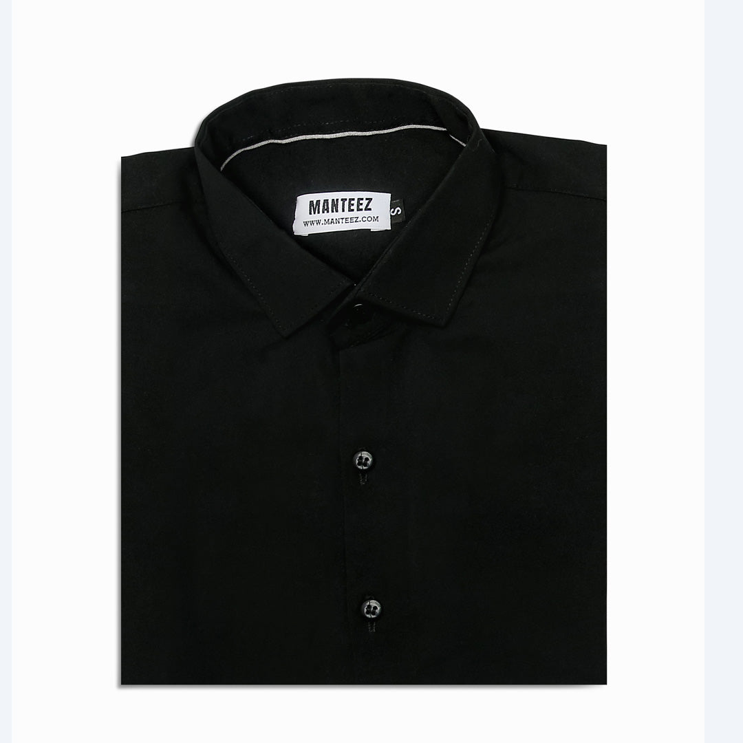 Black Plain Formal Shirt