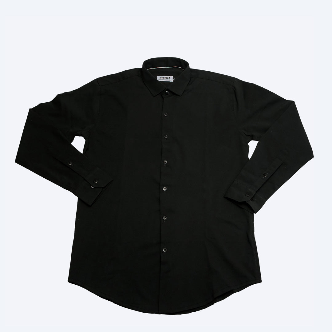 Black Plain Formal Shirt